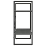 vidaXL Bibliothèque à 2 niveaux Gris 60x30x70 cm Bois de pin massif