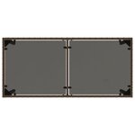 vidaXL Table de jardin dessus en verre marron 115x54x74 cm poly rotin
