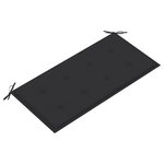 vidaXL Banc de jardin et coussin anthracite 112 cm Bois de teck massif
