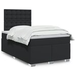 vidaXL Sommier à lattes de lit matelas Noir 120x200 cm Similicuir