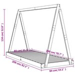 vidaXL Cadre de lit pour enfants blanc 80x200 cm bois de pin massif