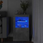 vidaXL Armoire latérale avec lumières LED gris béton bois d'ingénierie