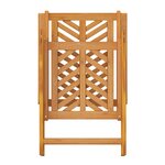 vidaXL Chaises de jardin inclinables lot de 3 bois massif d'acacia