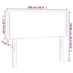 vidaXL Tête de lit Cappuccino 100x5x78/88 cm Similicuir