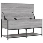 vidaXL Banc de rangement sonoma gris 100x42 5x47 cm bois d'ingénierie