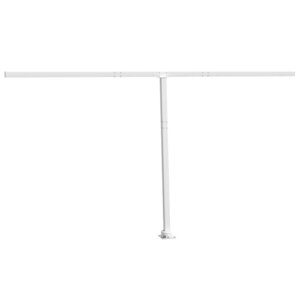 vidaXL Jeu de poteaux d'auvent blanc 450x245 cm fer