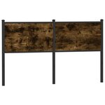 vidaXL Tête de lit chêne fumé 150 cm bois d'ingénierie et acier