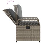 vidaXL Ensemble à manger de jardin 9 Pièces coussins gris résine tressée