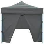 vidaXL Tente de réception pliable avec 8 parois 3 x 9 m Anthracite