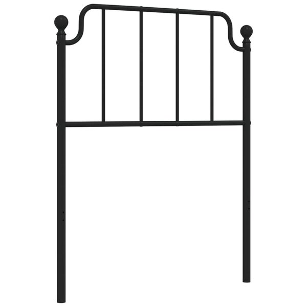 vidaXL Tête de lit métal noir 75 cm