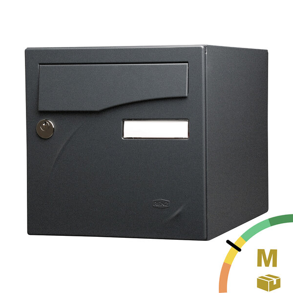 Boîte aux lettres Préface 2 portes noir sablé ral 2100 ms