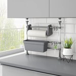 vidaXL Organisateur de cuisine réglable Aluminium