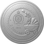 Pièce de monnaie en Argent 2 Dollars g 31.1 (1 oz) Millésime 2024 Crystal Series HELLO BABY