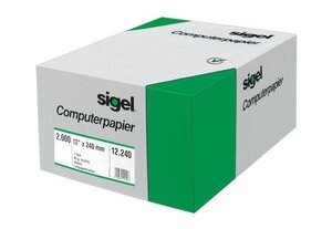 papier listing sans fin, 375 x 20,32 cm (8'), simple SIGEL