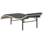 vidaXL Chaises longues lot de 2 et coussins gris clair résine tressée