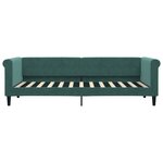 vidaXL Lit de jour avec lit gigogne vert foncé 80x200 cm velours