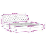 vidaXL Cadre de lit sans matelas bleu 200x200 cm velours