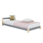 Lit enfant DREAMY 90 x 190 - gris et naturel