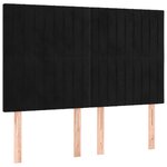 vidaXL Sommier à lattes de lit avec matelas Noir 140x190 cm Velours