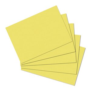 Pqt de 100 Fiches bristol 170g A6 Unie Jaune HERLITZ