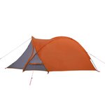 vidaXL Tente de camping à dôme 2 personnes gris et orange imperméable