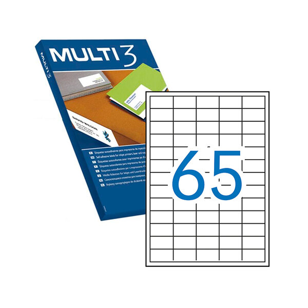 Multi3 Lot de 6500 étiquettes 38 0 x 21 2mm