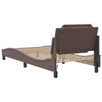 vidaXL Cadre de lit avec lumières LED marron 80x200 cm similicuir