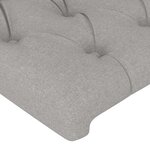vidaXL Tête de lit à LED Gris clair 83x16x118/128 cm Tissu