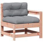 vidaXL Salon de jardin 3 Pièces avec coussins bois massif douglas