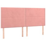 vidaXL Sommier à lattes de lit avec matelas Rose 160x200 cm Velours
