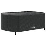 vidaXL Salon de jardin 8 Pièces avec coussins noir résine tressée