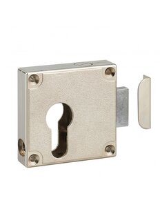 THIRARD - Boitier de serrure de meuble Universel en applique pour porte d'ameublement axe 21.5mm 50x60mm nickelé - THIRARD