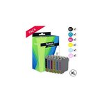 Compatible Epson T0807 Pack 6 Cartouches Noires/couleurs XL (Colibri)