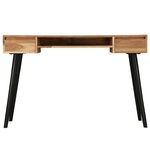 Bureau table meuble travail informatique à écrire bois d'acacia massif 118 cm 0502113