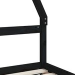 vidaXL Cadre de lit enfant avec tiroirs noir 90x200 cm bois pin massif