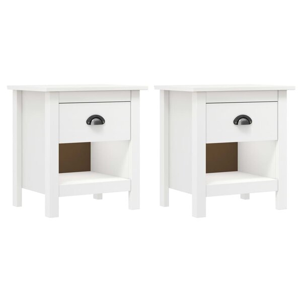 vidaXL Tables de chevet 2 Pièces Hill 46x35x49 5 cm Bois de pin solide