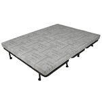 Banquette BZ Joe - Tissu gris clair - 3 places - 143 x 97 cm - Couchage 140 x 190 cm