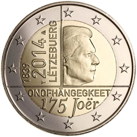 Pièce de monnaie 2 euro commémorative Luxembourg 2014 – Indépendance du Luxembourg