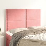 vidaXL Têtes de lit 4 Pièces Rose 72x5x78/88 cm Velours