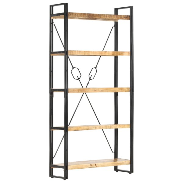 vidaXL Bibliothèque 5 niveaux 90x30x180 cm Bois solide de manguier