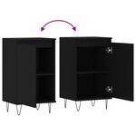 vidaXL Buffets 2 Pièces noir 40x35x70 cm bois d’ingénierie