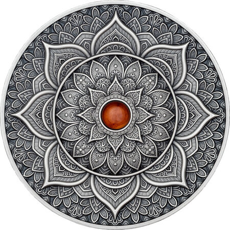 Monnaie en argent 10 dollars g 93.3 (3 oz) millésime 2023 mandala art indian