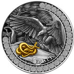 Pièce de monnaie en Argent 10 Cedis g 50 Millésime 2023 Hunting in the Wild EAGLE