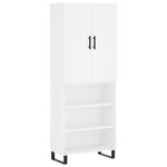 vidaXL Buffet haut Blanc 69 5x34x180 cm Bois d'ingénierie