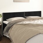 vidaXL Têtes de lit 2 Pièces Noir 100x5x78/88 cm Velours