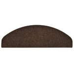 vidaXL Tapis autoadhésifs de marches 5 Pièces Marron 65x21x4cm Aiguilleté