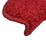 vidaXL Tapis d'escalier 15 Pièces rouge 65x21x4 cm