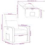 vidaXL Fauteuil inclinable Crème Similicuir