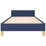 vidaXL Cadre de lit avec tête de lit Bleu 90x190 cm Tissu