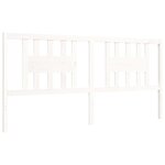 vidaXL Cadre de lit avec tête de lit blanc 200x200 cm bois massif